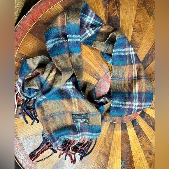 Christian Dior vintage plaid monsieur scarf - Picture 2 of 5